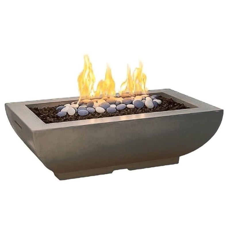 American Fyre Designs Bordeaux 50" Rectangle Gas Fire Bowl