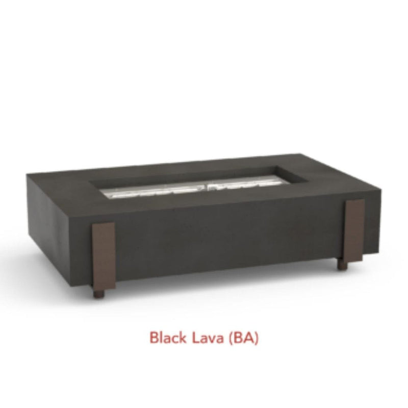 American Fyre Designs Iron Saddle 60" Rectangular GFRC Gas Fire Table
