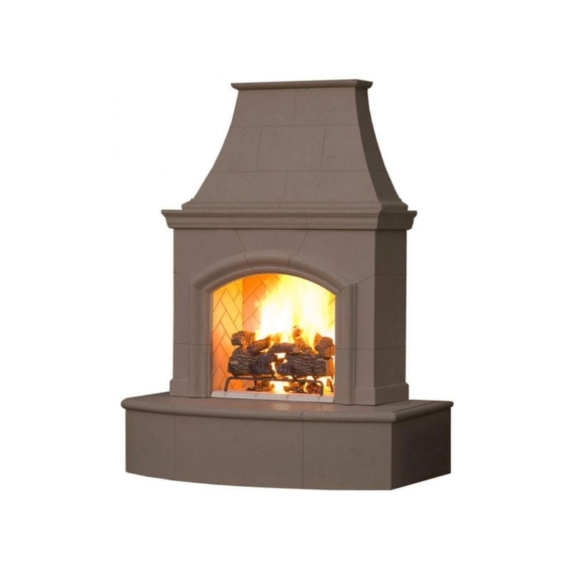 American Fyre Designs 65" Phoenix Vent-Free Outdoor Gas Fireplace - 16" Radiused Bullnose, Smoke