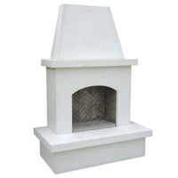 American Fyre Designs Contractor's Model Vented Outdoor Gas Fireplace — 67" White Concrete