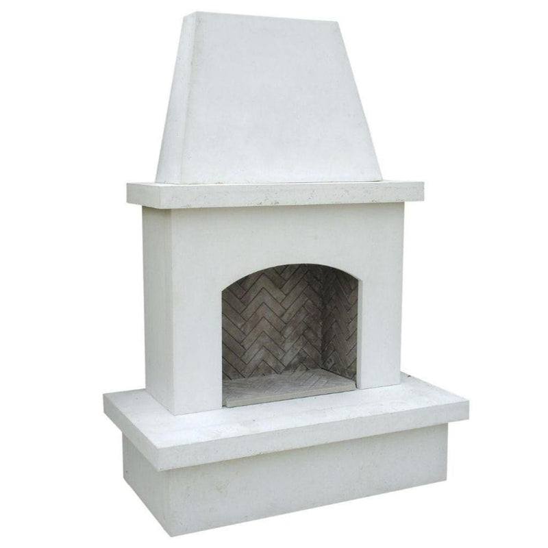 American Fyre Designs Contractor's Model Vented Outdoor Gas Fireplace — 67" White Concrete