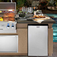American Outdoor Grill 21" Below Counter Outdoor Refrigerator with Lock (REF-21)