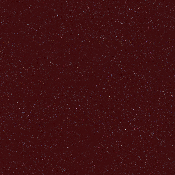 Finish sample — Dielle B05 Bordeaux Metallic Steel side panels; GRE70GB-B05 has the Magic Black Glass front. This is a material sample, not a photograph of the stove.