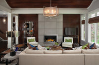 Napoleon Ascent Linear 36 gas fireplace lifestyle shot in living room