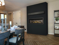 Napoleon Ascent Linear 56 gas fireplace lifestyle shot in dining room
