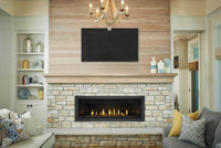Napoleon Ascent Linear 56 gas fireplace lifestyle shot in living room