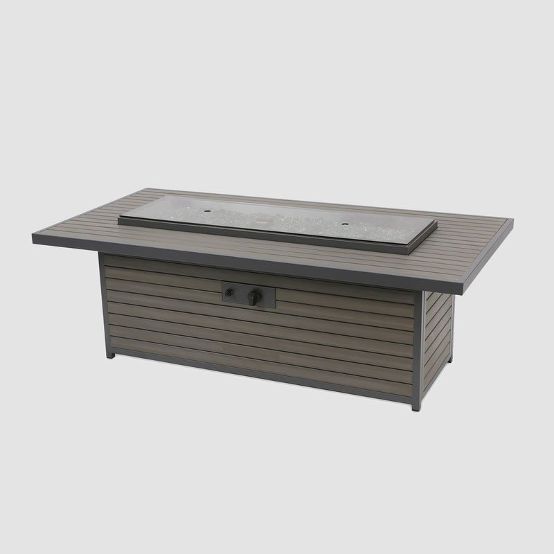 Kenwood and Brooks Linear Chat-Height Gas Fire Pit Table — manufacturer product photograph 3; selected configuration shown