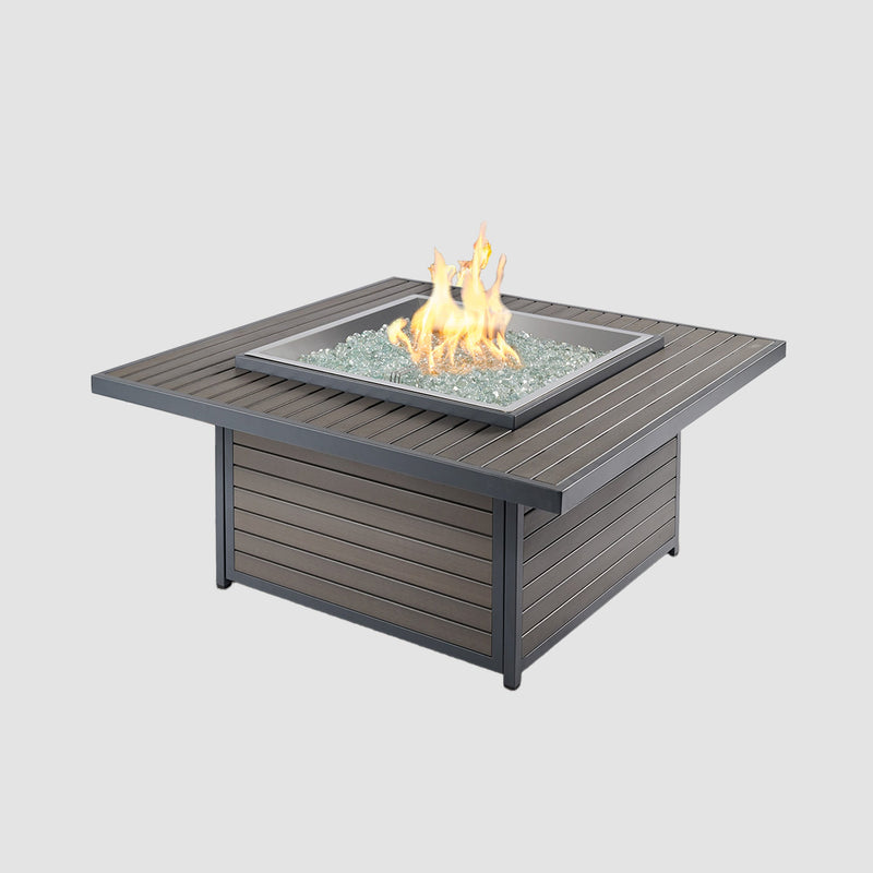 Kenwood and Brooks Square Chat-Height Gas Fire Pit Table — manufacturer product photograph 3; selected configuration shown