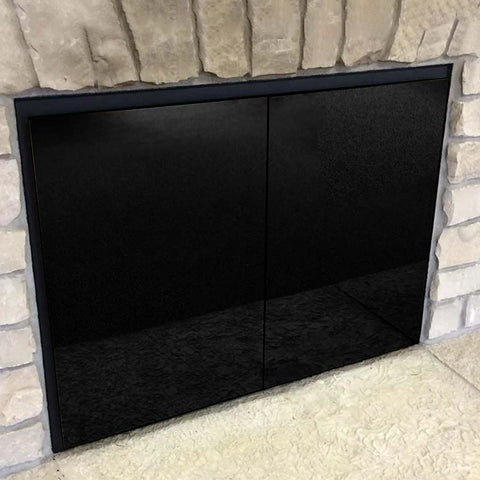 Odyssey - Masonry & Prefab Midnight Black Fireplace Glass Doors