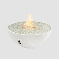 Cove 42-inch Edge Gas Fire Bowl, White — manufacturer photograph