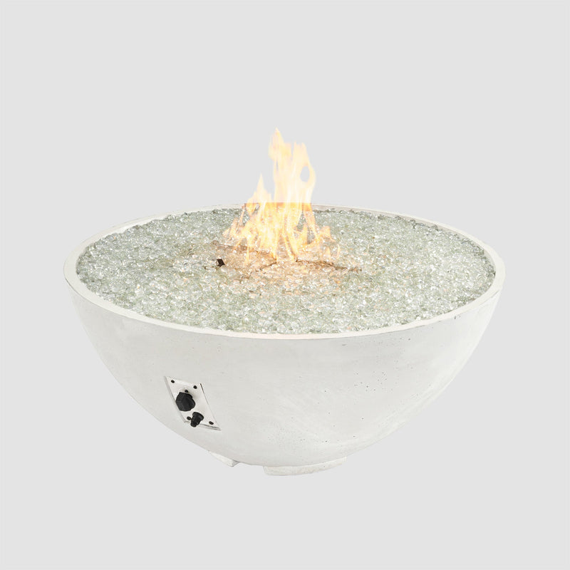 Cove 42-inch Edge Gas Fire Bowl, White — manufacturer photograph