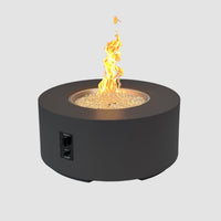 Cove 36-inch Round Gas Fire Pit Table, Midnight Mist — manufacturer photograph