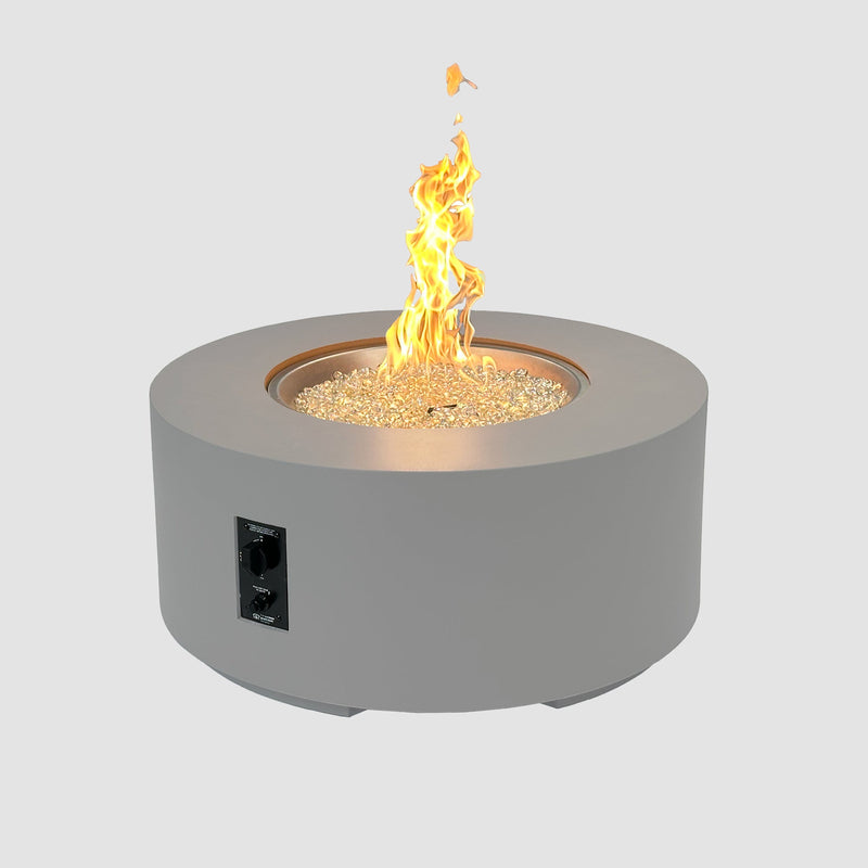 Cove 36-inch Round Gas Fire Pit Table, Natural Grey — manufacturer photograph