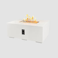 Cove 48-inch Linear Gas Fire Pit, White — manufacturer photograph