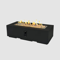 Cove 54-inch Linear Gas Fire Pit, Midnight Mist — manufacturer photograph