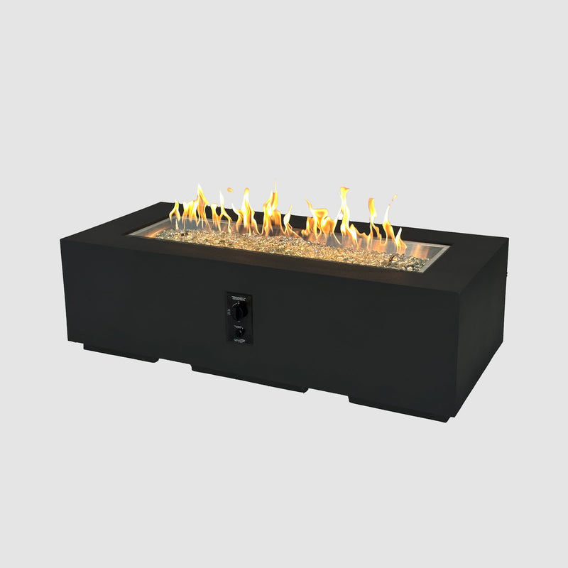 Cove 54-inch Linear Gas Fire Pit, Midnight Mist — manufacturer photograph