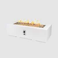 Cove 54-inch Linear Gas Fire Pit, White — manufacturer photograph