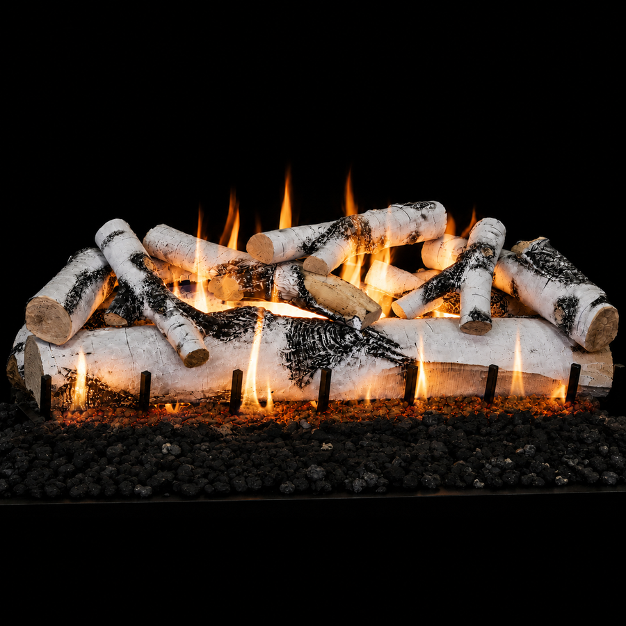 48" Quaking Aspen See-Through Vented Gas Log Set