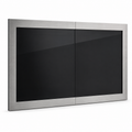 Brooklyn Hidden Main Frame - Single Panel Masonry & Prefab Fireplace Doors | Custom