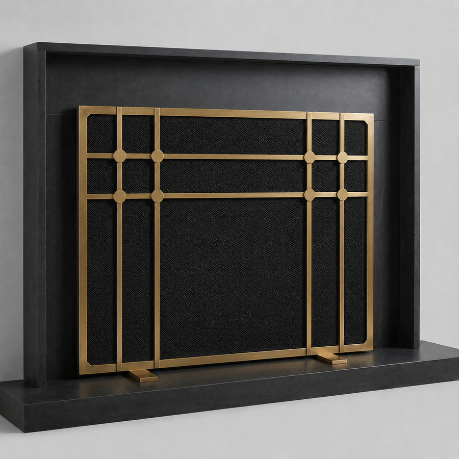 Free Standing Fireplace Screen Handmade to Fit