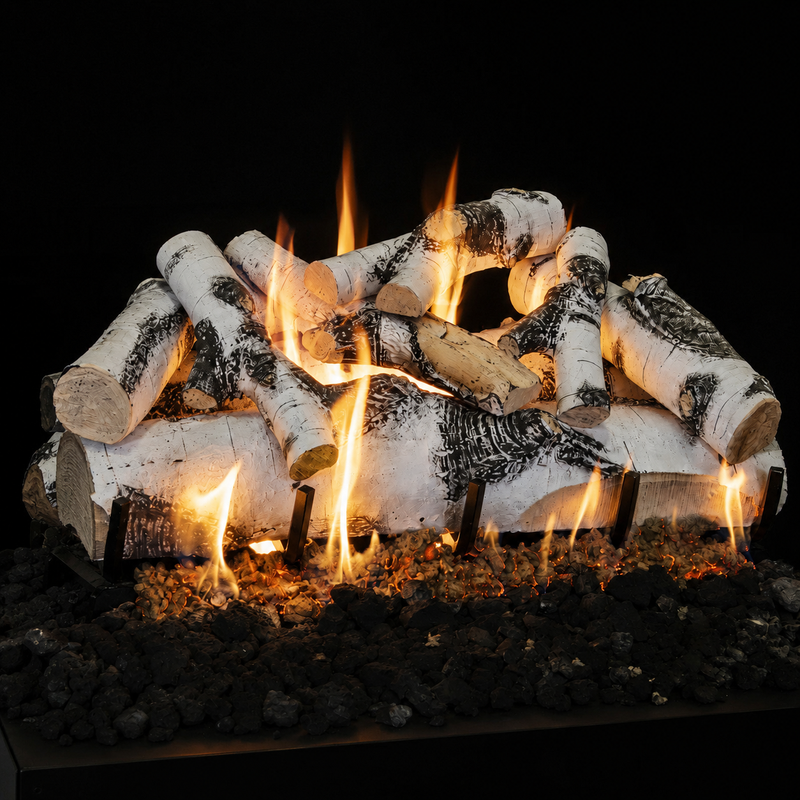 36" Quaking Aspen See-Through Vented Gas Log Set | Grand Canyon
