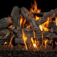 42" Western Driftwood See-Through Outdoor Gas Log Set | Grand Canyon