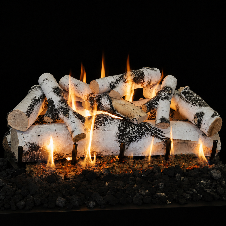 Quaking Aspen See-Through Outdoor Gas Log Set