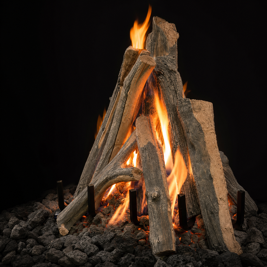 Arizona Juniper Kiva Vented Gas Log Set
