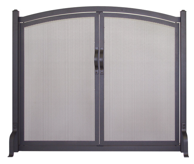 Free Standing Fireplace Screen Custom Made Colonial Working Doors