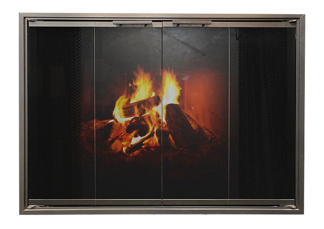 Stiletto Cutback - Minimalist Fireplace Glass Doors