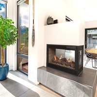 Empire Tahoe Peninsula multi-sided fireplace, full view