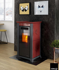 Dielle Ethesia in Bordeaux ceramic with standard front — installation inspiration; glass-front configuration differs