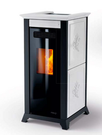 Dielle Ethesia — White Ceramic / Black Glass Front