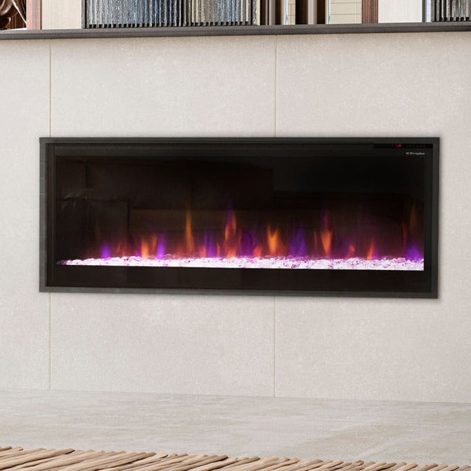 Dimplex Multi-Fire Slim 50" Smart Recessed / Wall Mount Linear Electric Fireplace - Model PLF5014-XS