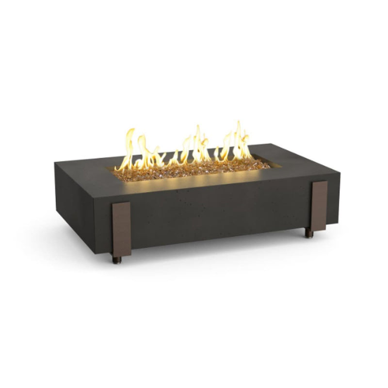 Iron Saddle 60" Rectangle Concrete Fire Pit Table | AFD — view 4