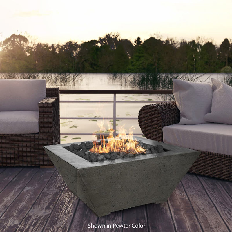Lombard 40" Square Concrete Fire Pit Table | Prism Hardscapes — view 2