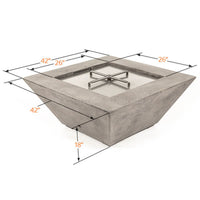 Lombard 40" Square Concrete Fire Pit Table | Prism Hardscapes — view 6