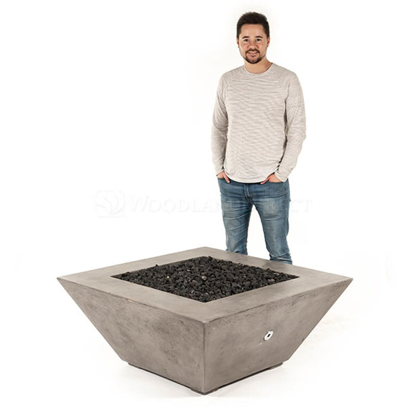 Lombard 40" Square Concrete Fire Pit Table | Prism Hardscapes — view 7
