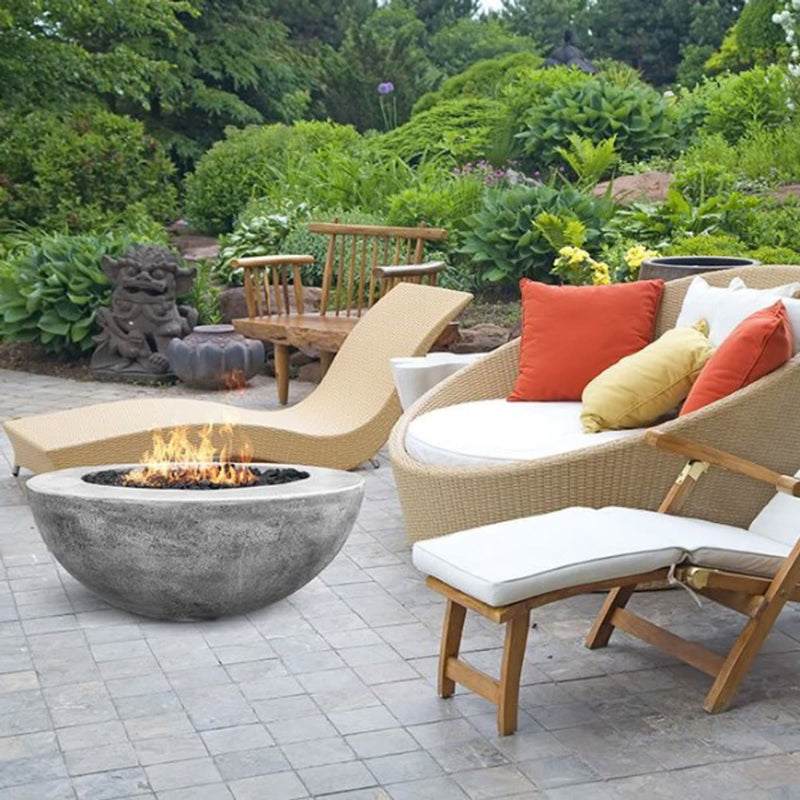 Moderno V Round Concrete Fire Pit Table | Prism Hardscapes — view 2
