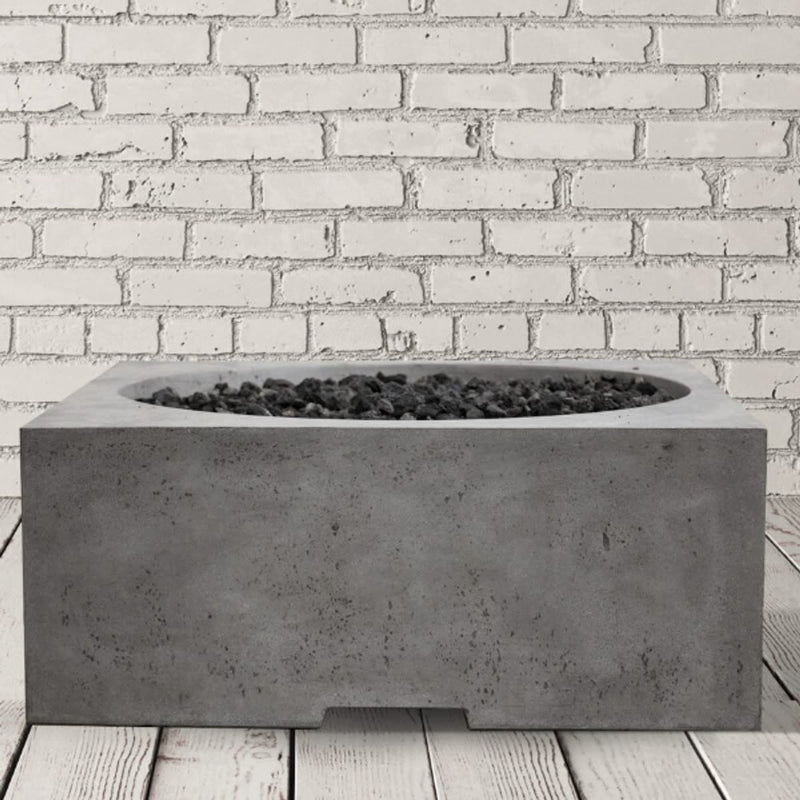 Piazza Square Concrete Fire Pit Table | Prism Hardscapes — view 2