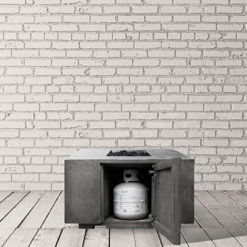 Porto 58 58" Rectangle Concrete Fire Pit Table | Prism Hardscapes — view 2