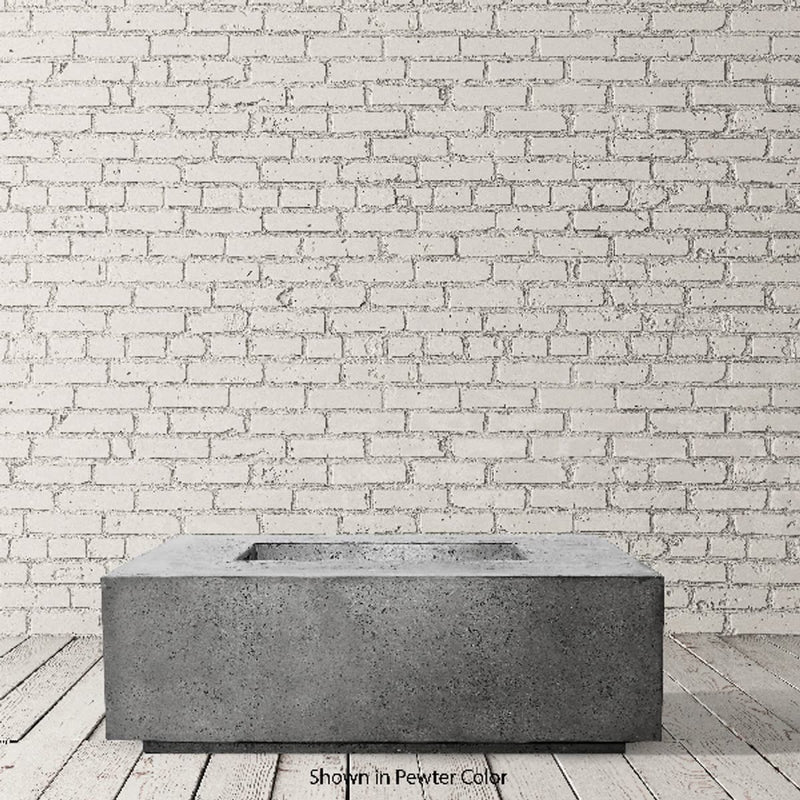 Porto 58 58" Rectangle Concrete Fire Pit Table | Prism Hardscapes — view 4