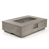 Tavola I 38" Rectangle Concrete Fire Pit Table | Prism Hardscapes — view 6