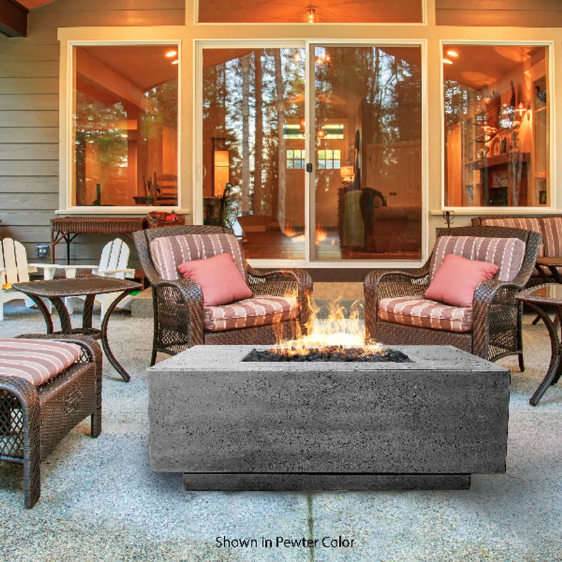 Tavola III 48" Square Concrete Fire Pit Table | Prism Hardscapes — view 4