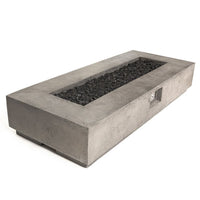 Tavola VI 38" Rectangle Concrete Fire Pit Table | Prism Hardscapes — view 3