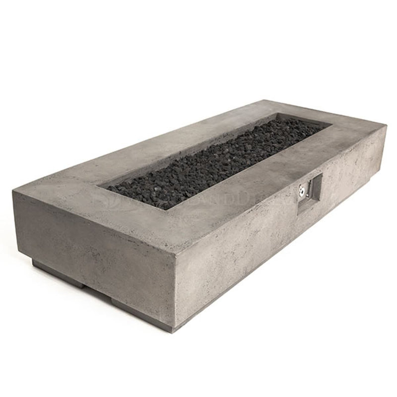 Tavola VI 38" Rectangle Concrete Fire Pit Table | Prism Hardscapes — view 3