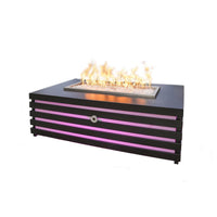 Amina Rectangle Powder Coat Steel Fire Pit Table | The Outdoor Plus — view 2