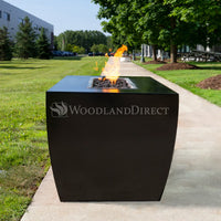 Avalon Linear Rectangle Powder Coat Steel Fire Pit Table | TOP — view 6