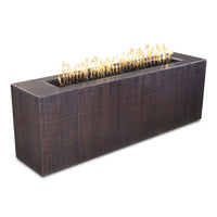 Carmen Hammered Rectangle Copper Fire Pit Table | The Outdoor Plus