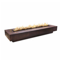 Coronado Hammered Rectangle Copper Fire Pit Table | The Outdoor Plus